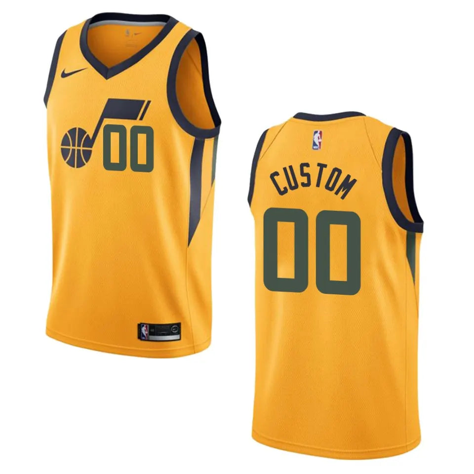 Nike Jazz Gold Custom Jersey