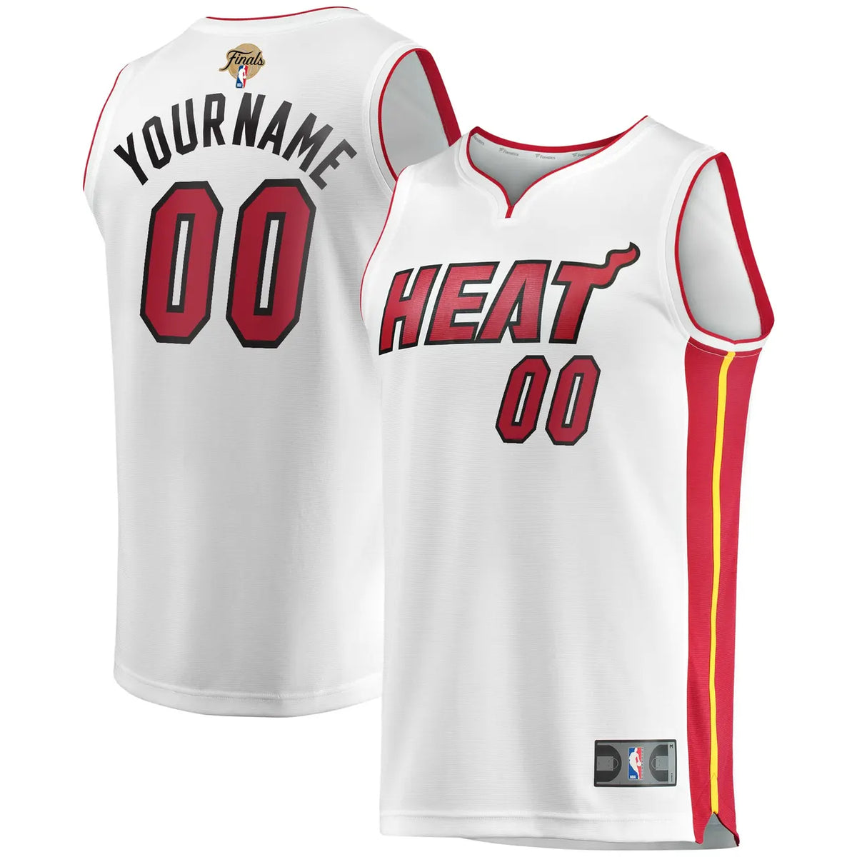 Heat White Custom Finals Jersey - Hình 2