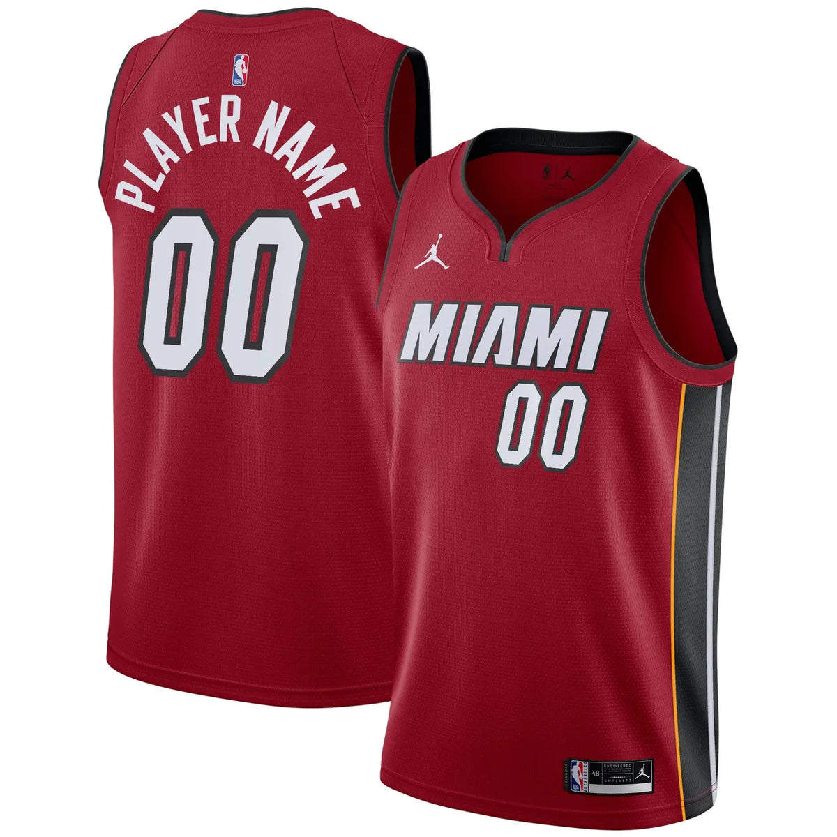 custom Jordan Miami Heat Maroon Jersey - Hình 2