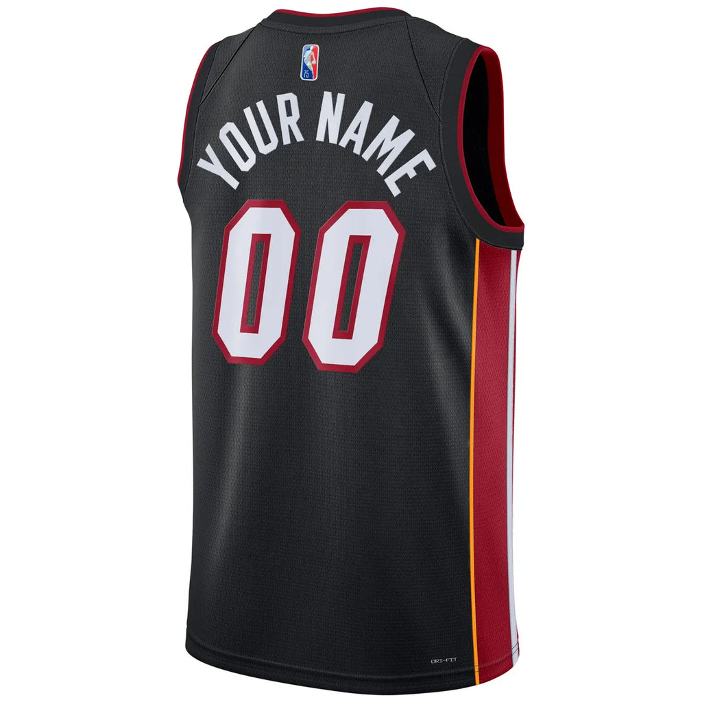 nike Miami Heat Black Custom Jersey - Hình 4
