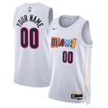 Miami Heat White Custom Jersey