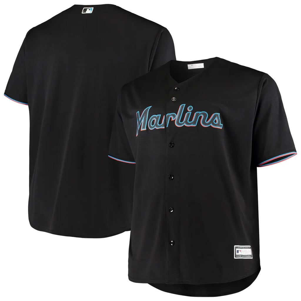 majestic Marlins Black Alternate Jersey