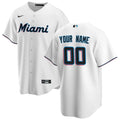 Marlins White Custom Jersey nike
