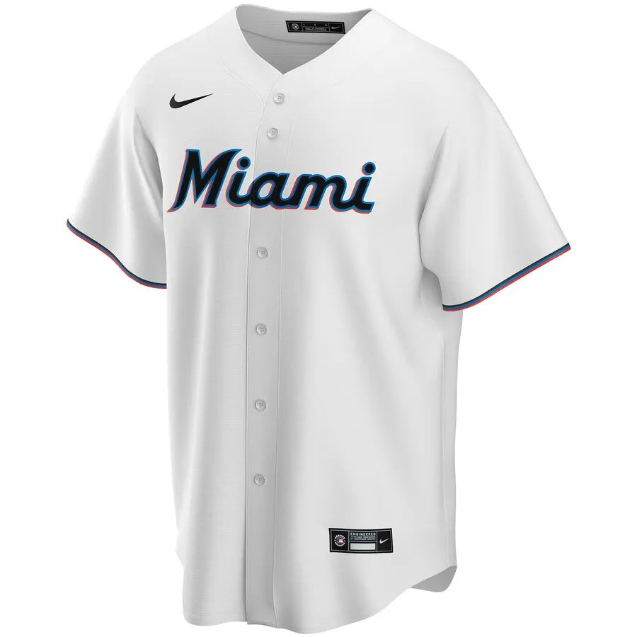 nike Marlins White Custom Jersey - Hình 3