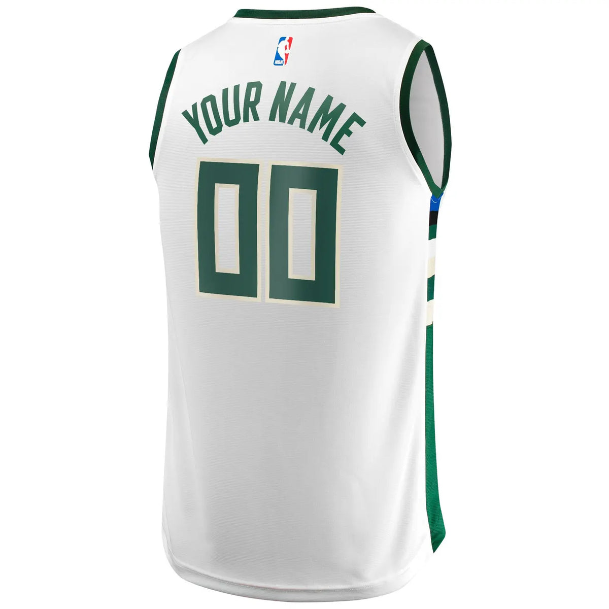Bucks White Custom Jersey fanatics