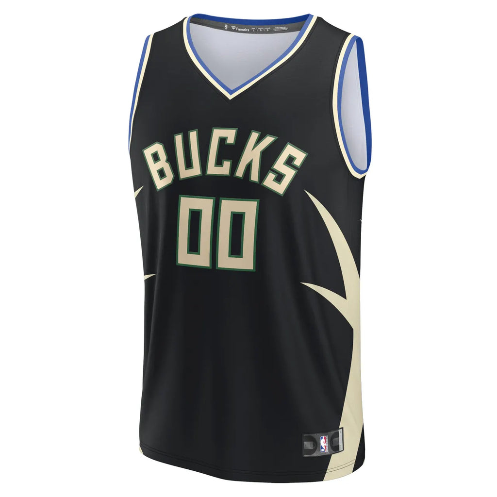 statement Fanatics Bucks Black Custom Jersey - Hình 3