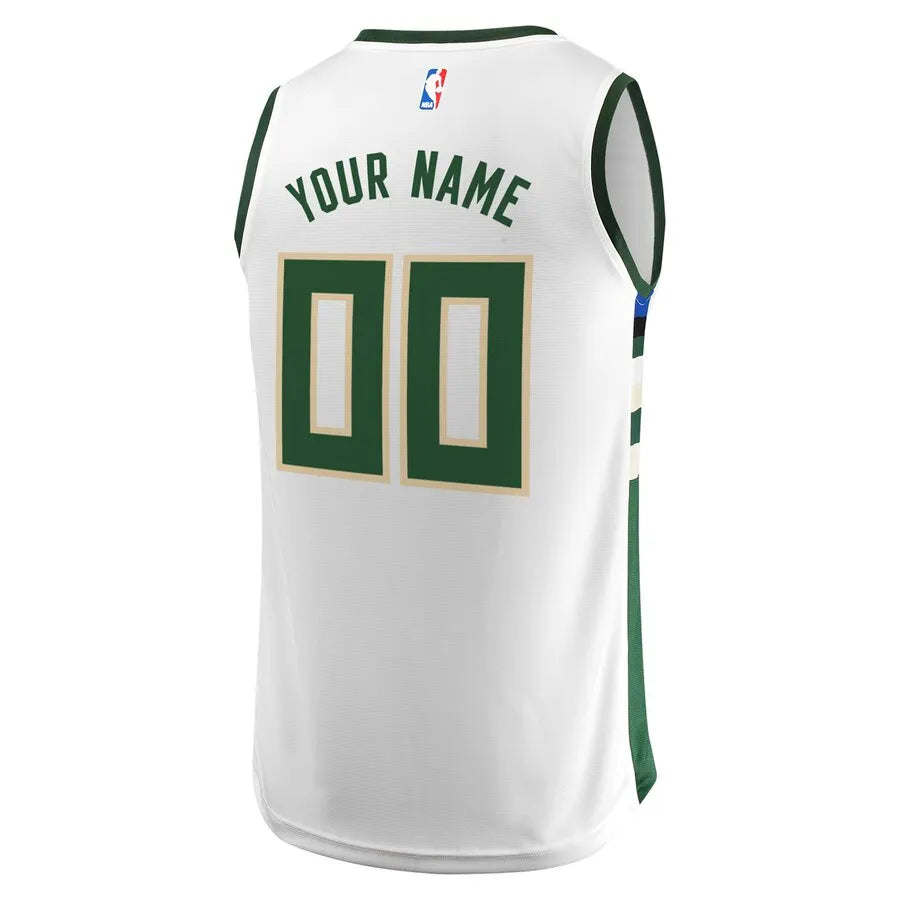 Fanatics Bucks White Jersey - Hình 2