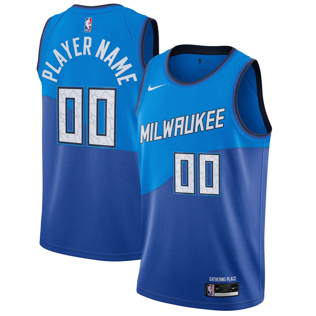 Milwaukee Bucks Blue Jersey - Hình 2