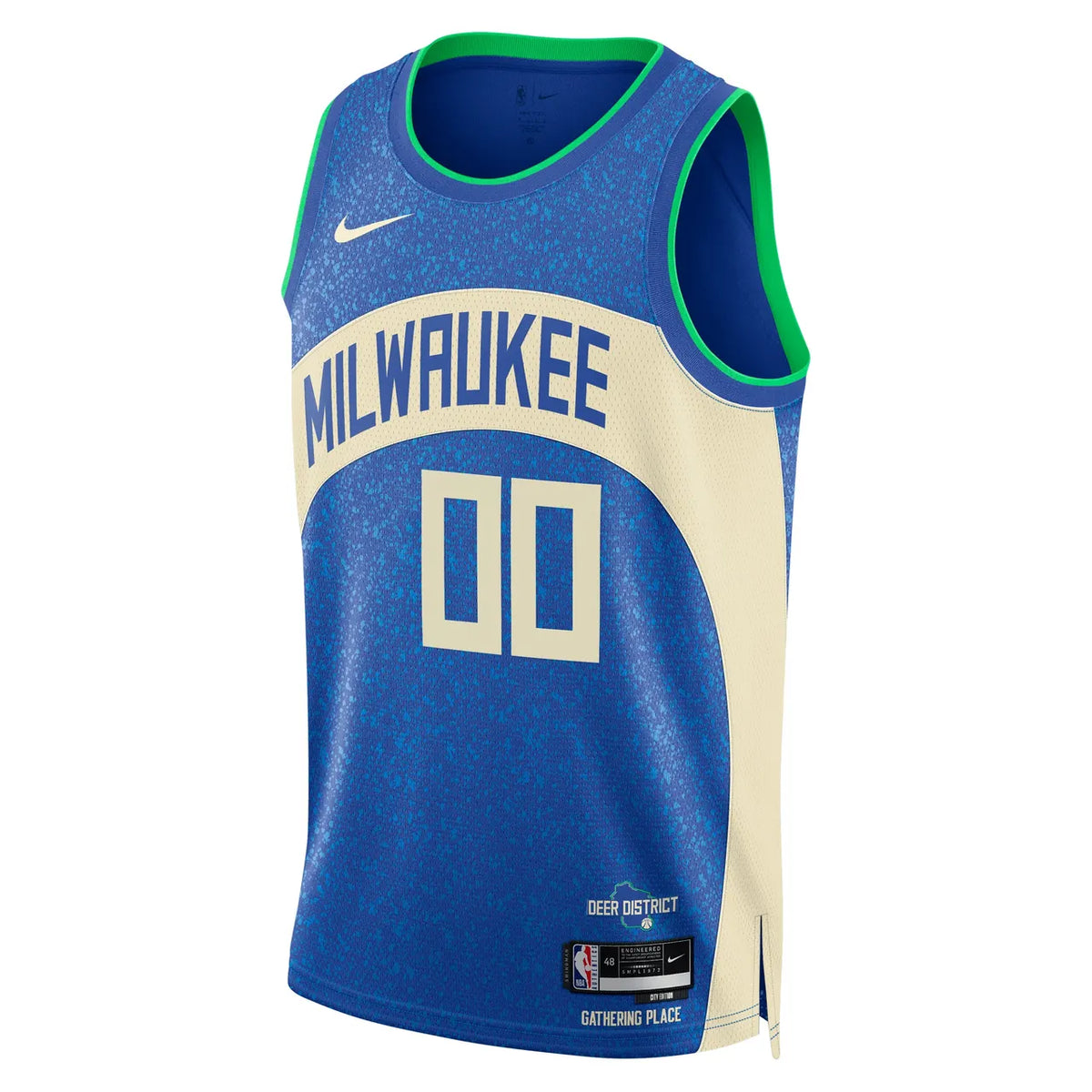 nike Bucks Blue City Jersey - Hình 2