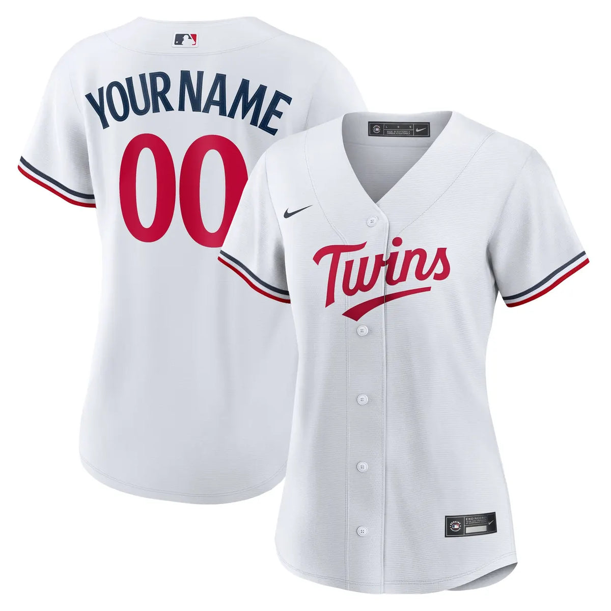 nike Twins White Custom Jersey - Hình 2