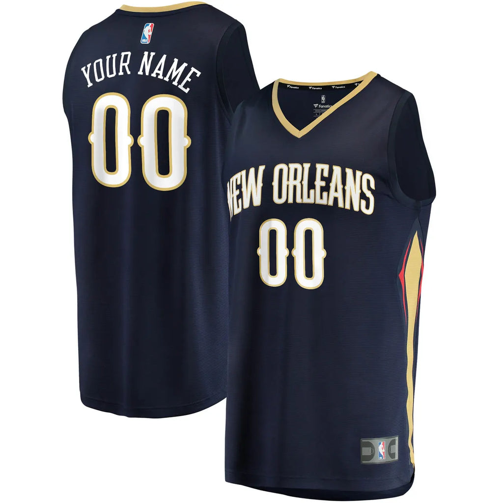 fanatics Pelicans Navy Jersey Custom