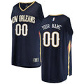 Pelicans Navy Custom Jersey fanatics