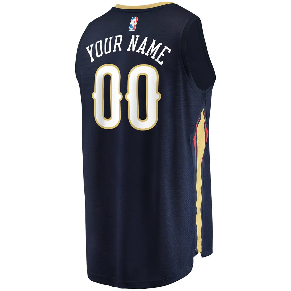 fanatics Pelicans Navy Custom Jersey - Hình 4