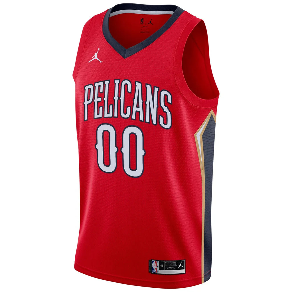 authentic Jordan Pelicans Red Custom Jersey