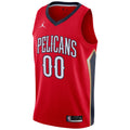 authentic Jordan Pelicans Red Custom Jersey