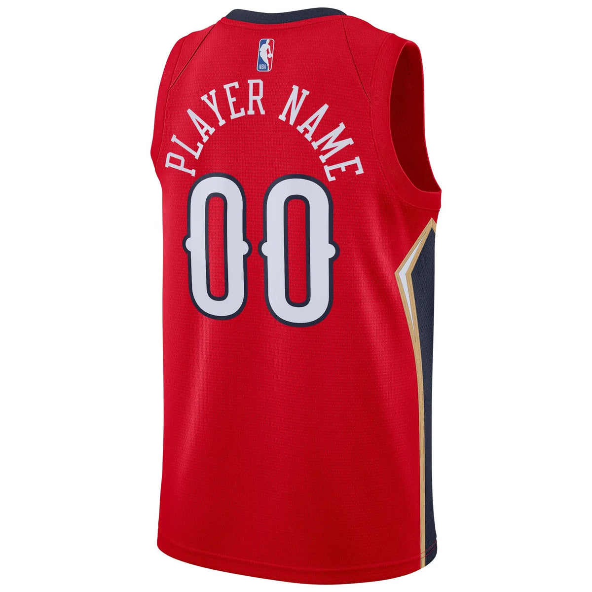 authentic Jordan Pelicans Red Custom Jersey - Hình 2