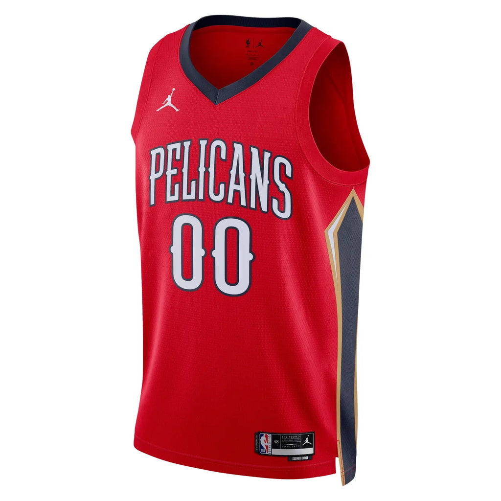 Jordan Pelicans Red Custom Jersey - Hình 2