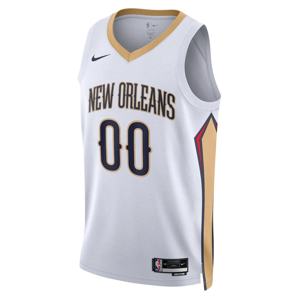 nike Pelicans White Custom Jersey - Hình 2