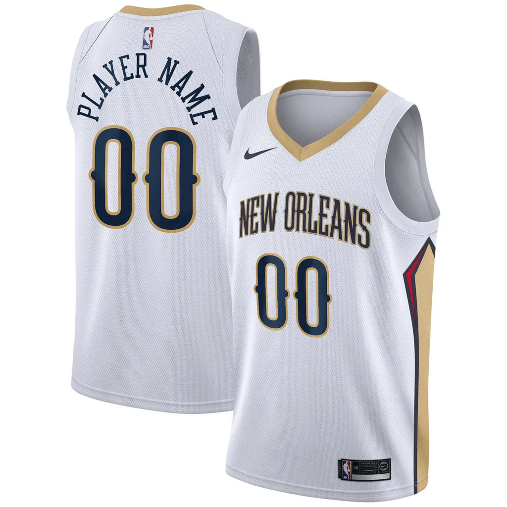 Pelicans White Custom Jersey nike