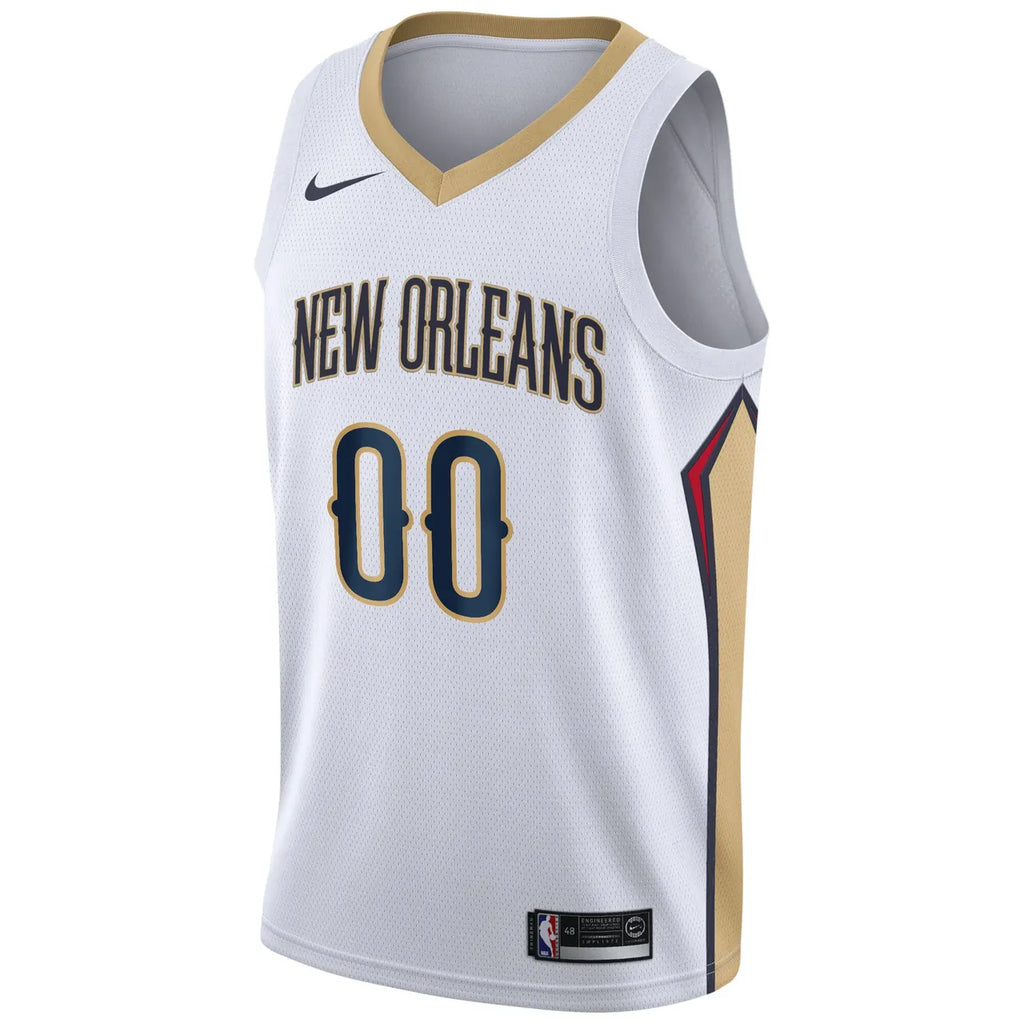 Pelicans White Custom Jersey nike - Hình 2