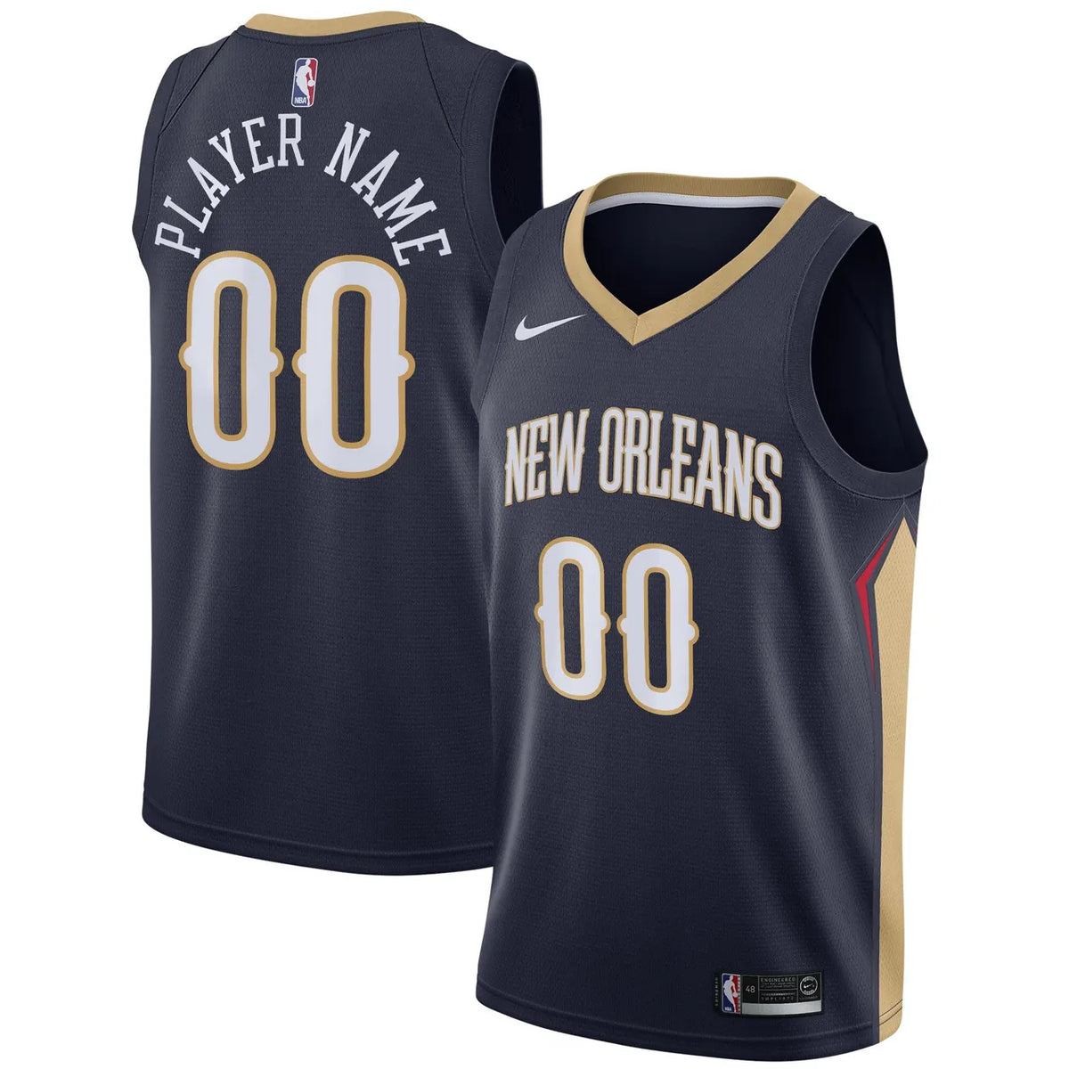 nike Pelicans Navy Custom Jersey