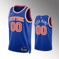Knicks Royal Blue Custom Jersey