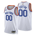 nike Knicks White Custom Jersey