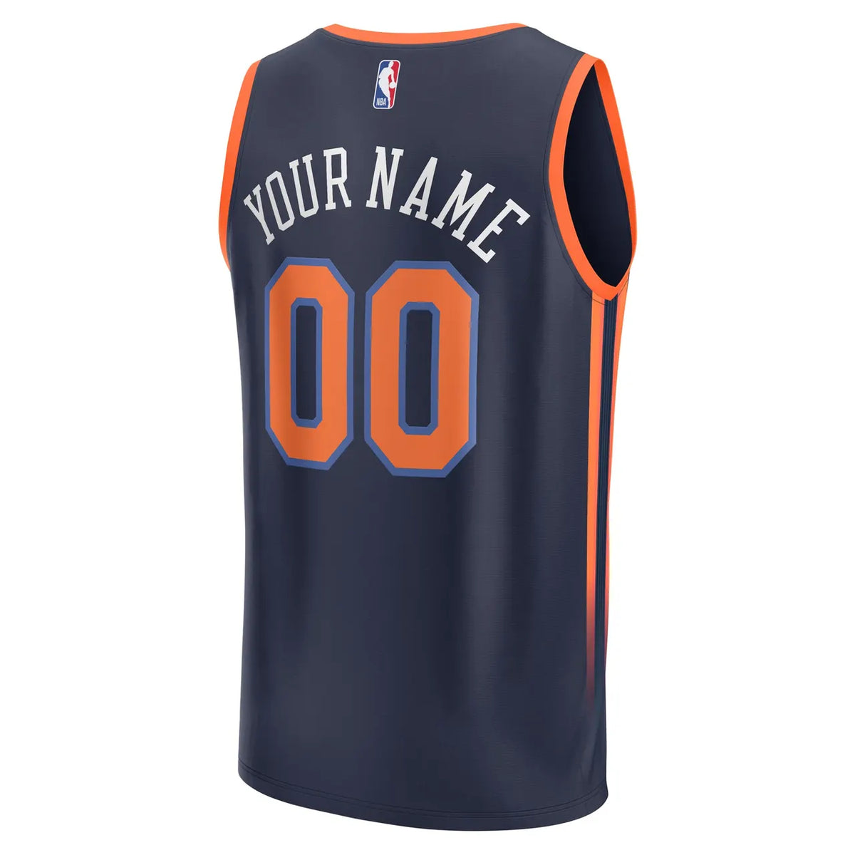 Knicks Navy Custom Jersey fanatics - Hình 4