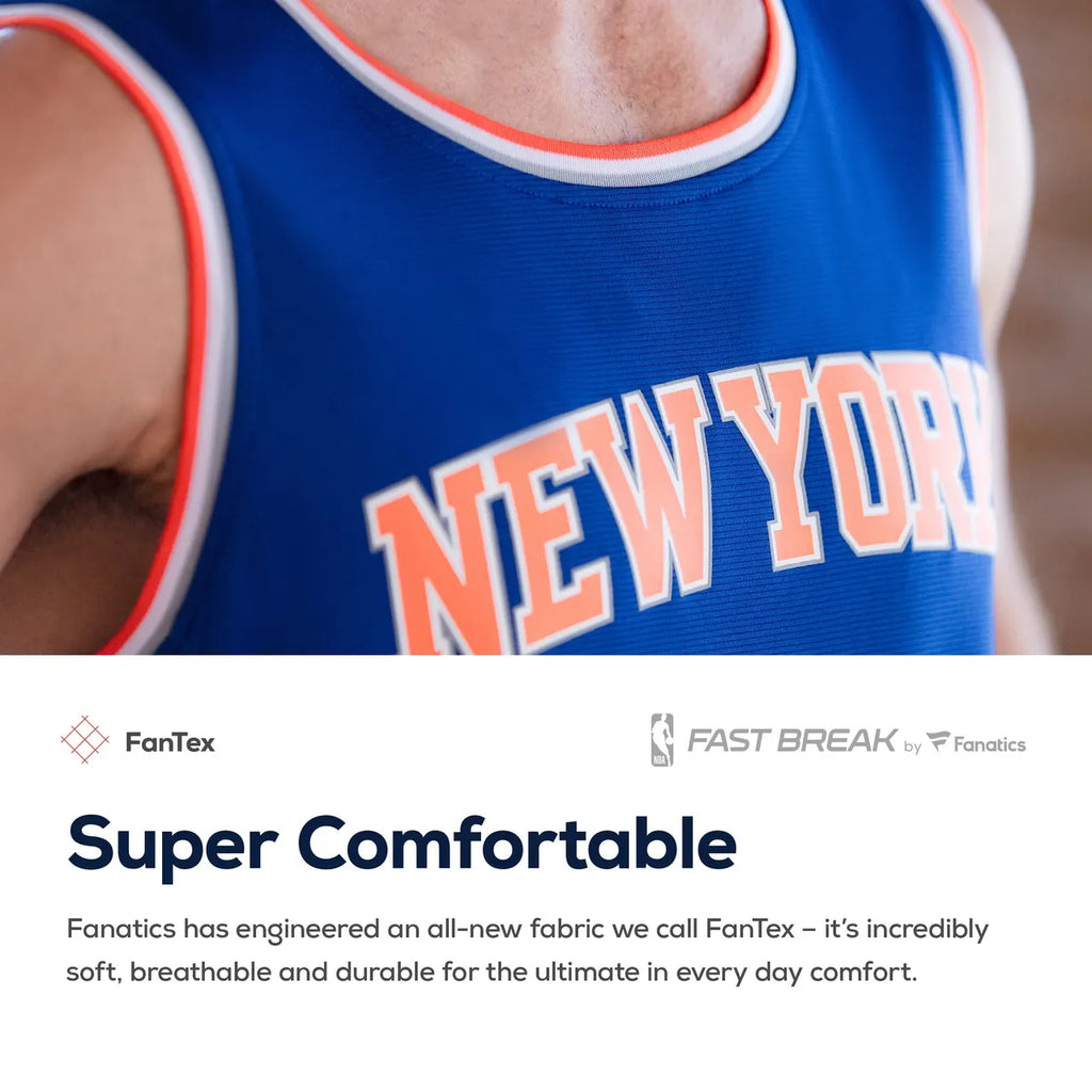 Fanatics Knicks Blue Jersey Custom - Hình 6