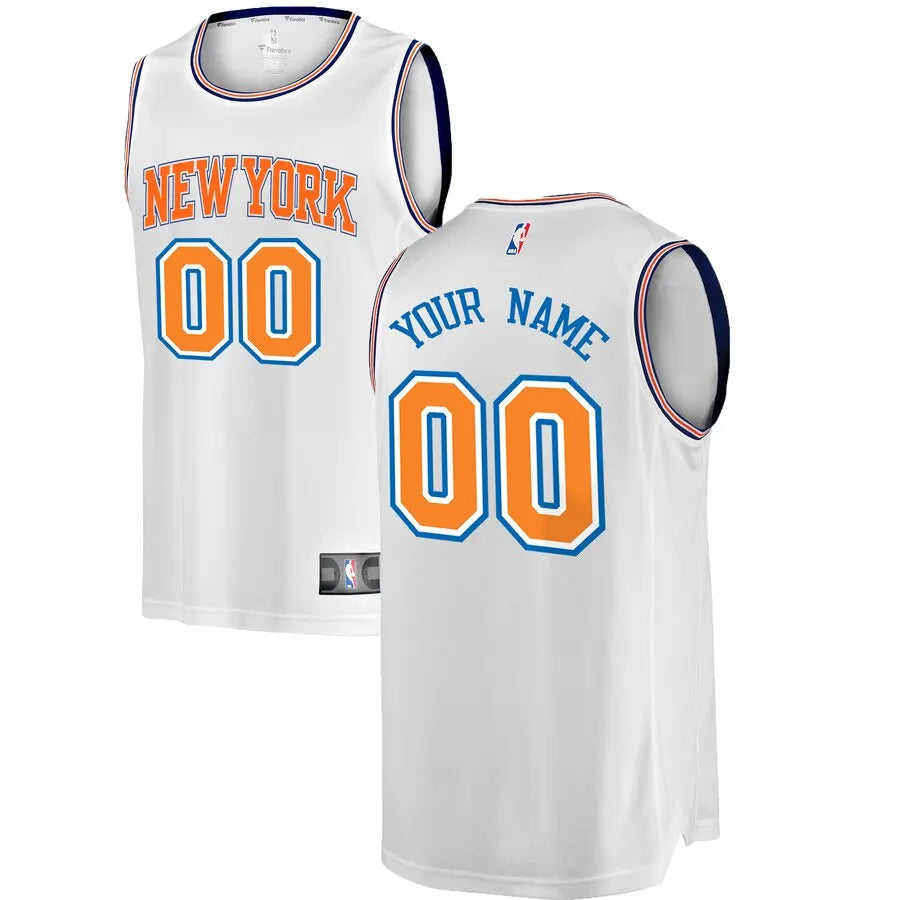 custom Fanatics Knicks White Jersey