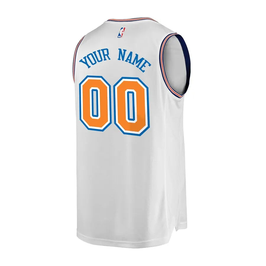 custom Fanatics Knicks White Jersey - Hình 3