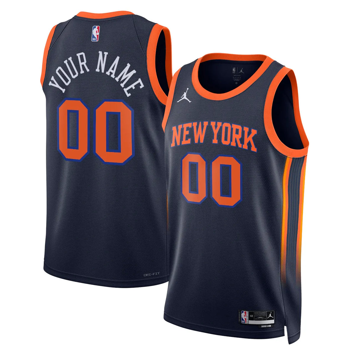 Knicks Navy Custom Jersey nike