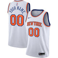 Knicks White Custom Jersey