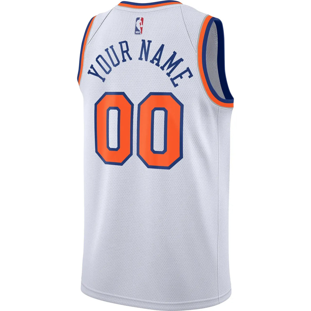 Nike Knicks White Jersey Custom - Hình 3