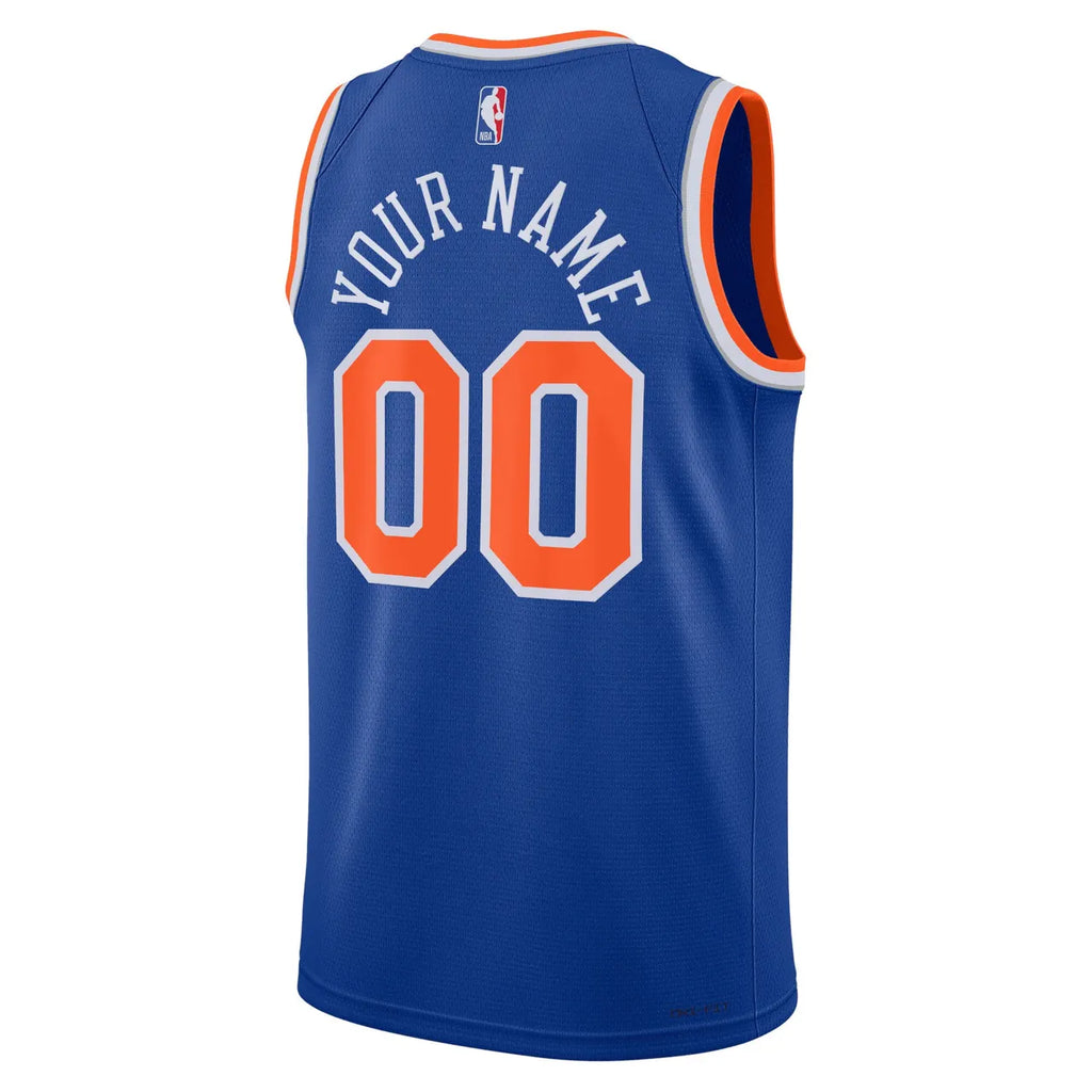 Knicks Blue Custom Jersey - Hình 4