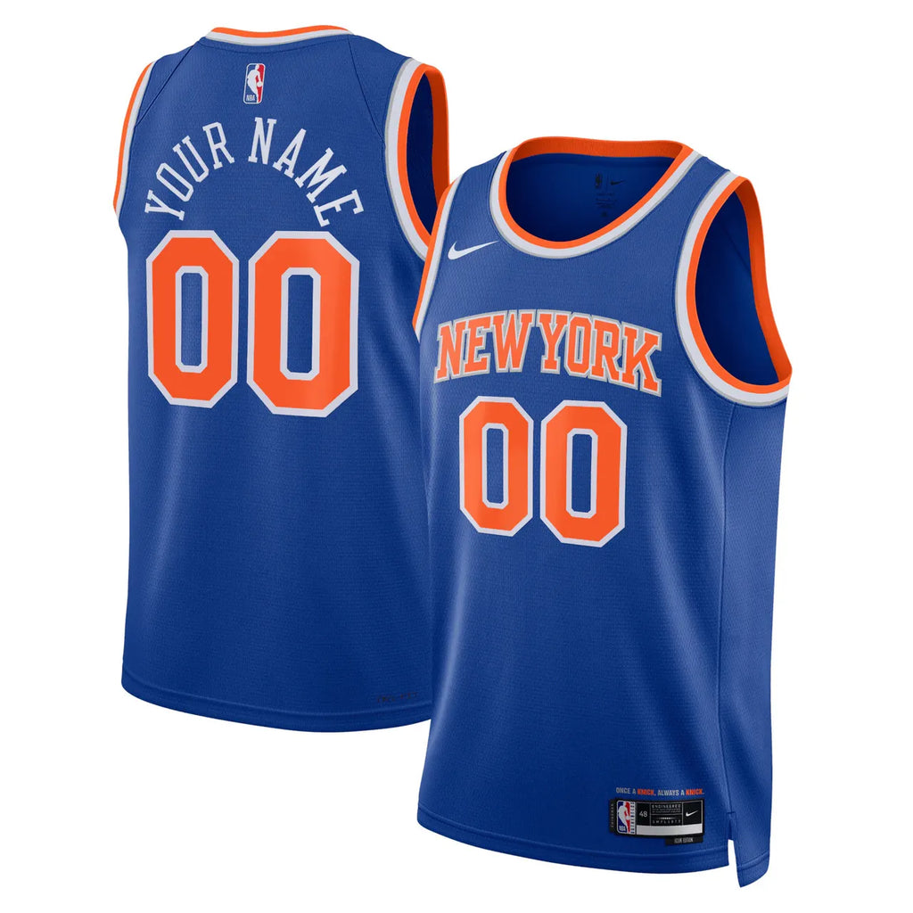 Knicks Blue Custom Jersey