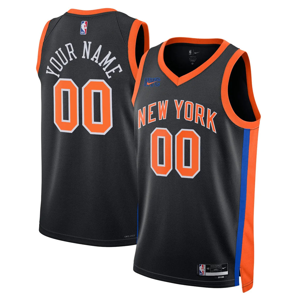 Nike Knicks Black Jersey - Hình 2