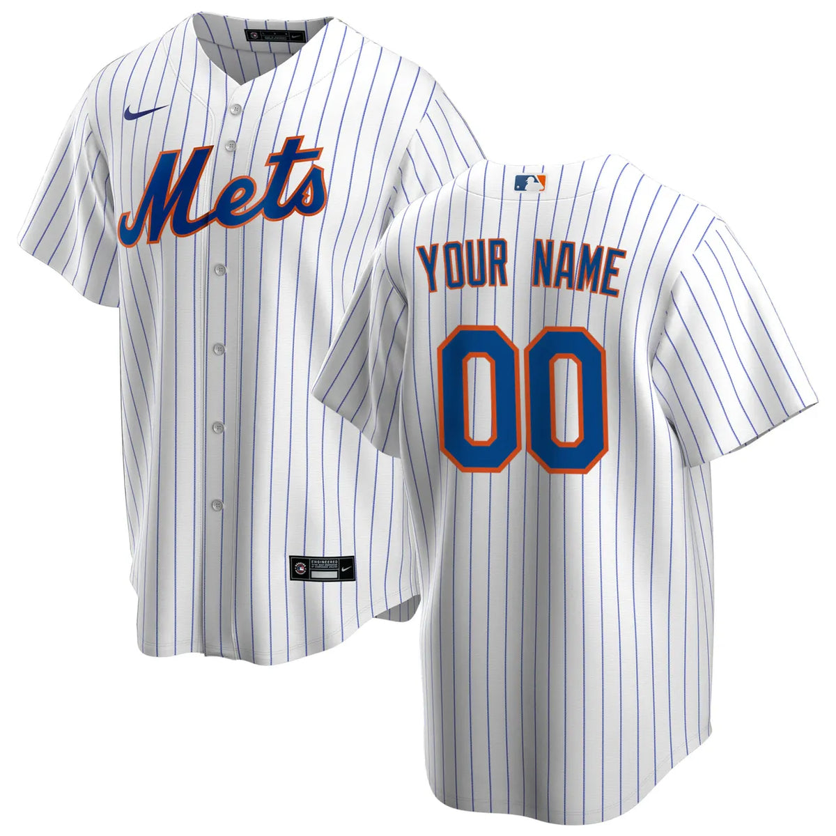 Mets Pinstripe Custom Jersey nike