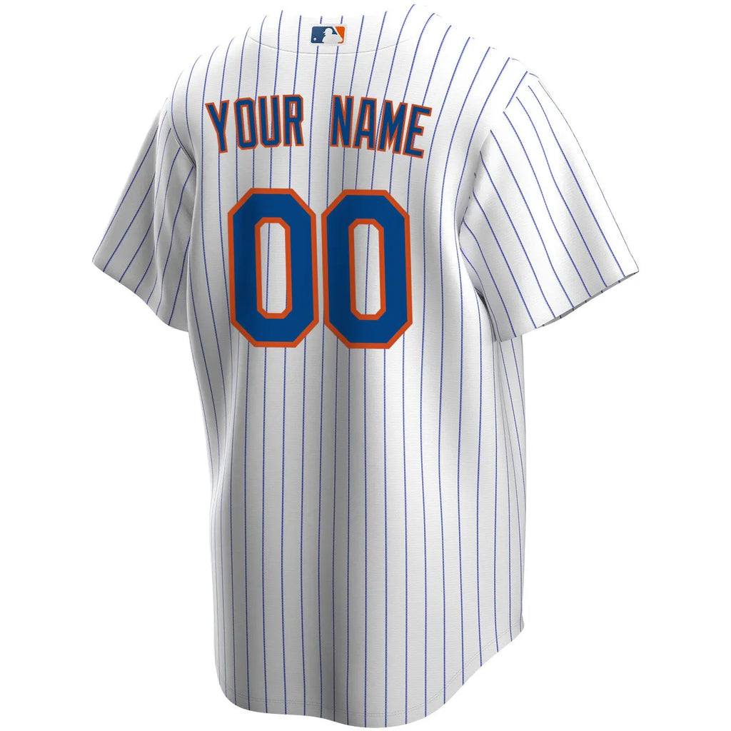 Mets White Pinstripe Jersey nike - Hình 4