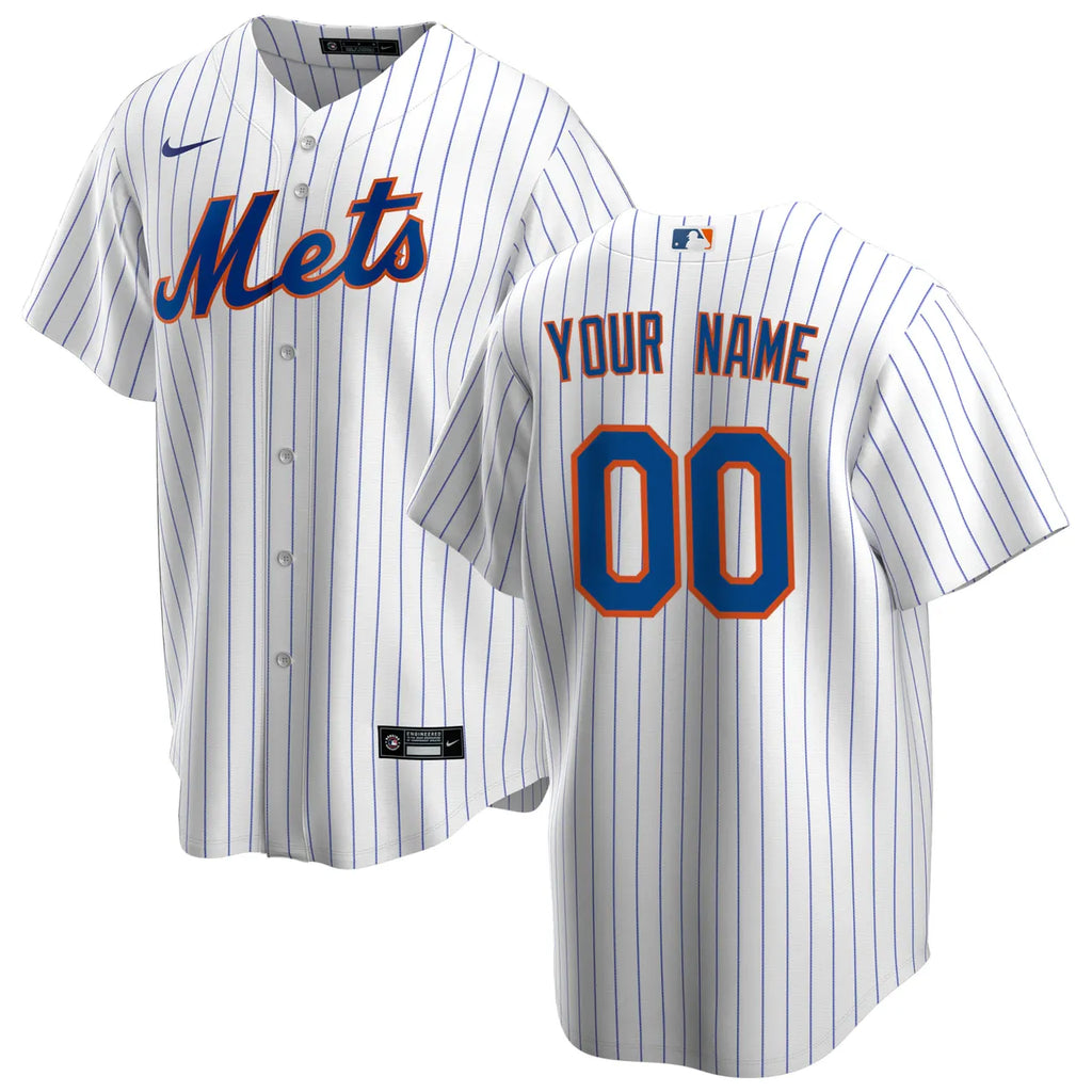 Mets White Pinstripe Jersey nike