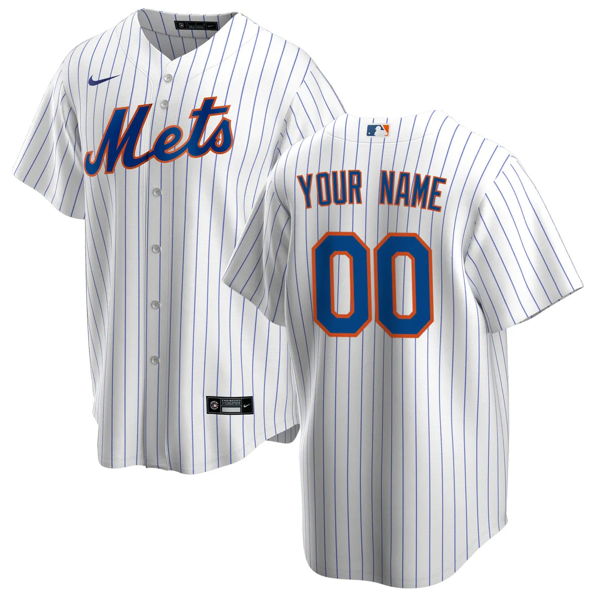 Mets White Pinstripe Jersey nike