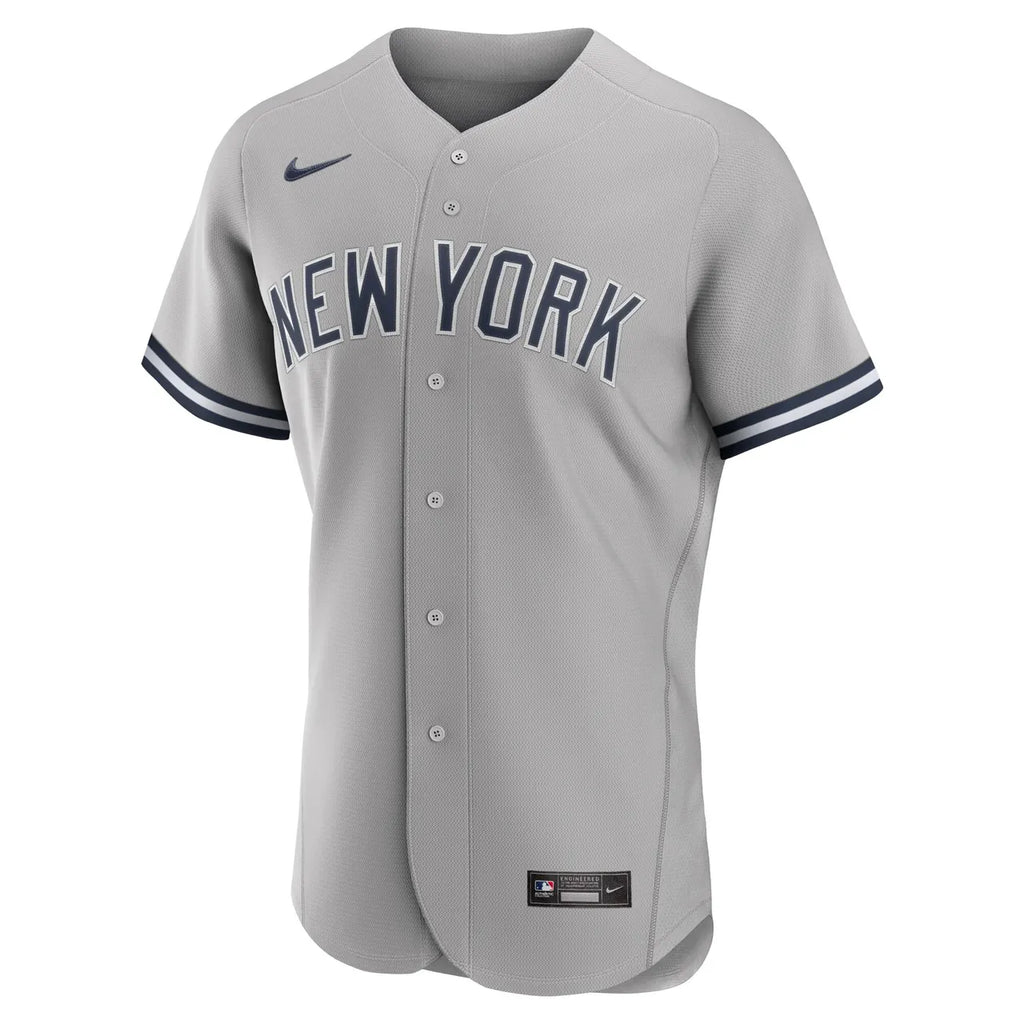 nike custom Yankees Gray Road Jersey - Hình 3