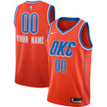 custom Nike OKC Thunder Orange Jersey