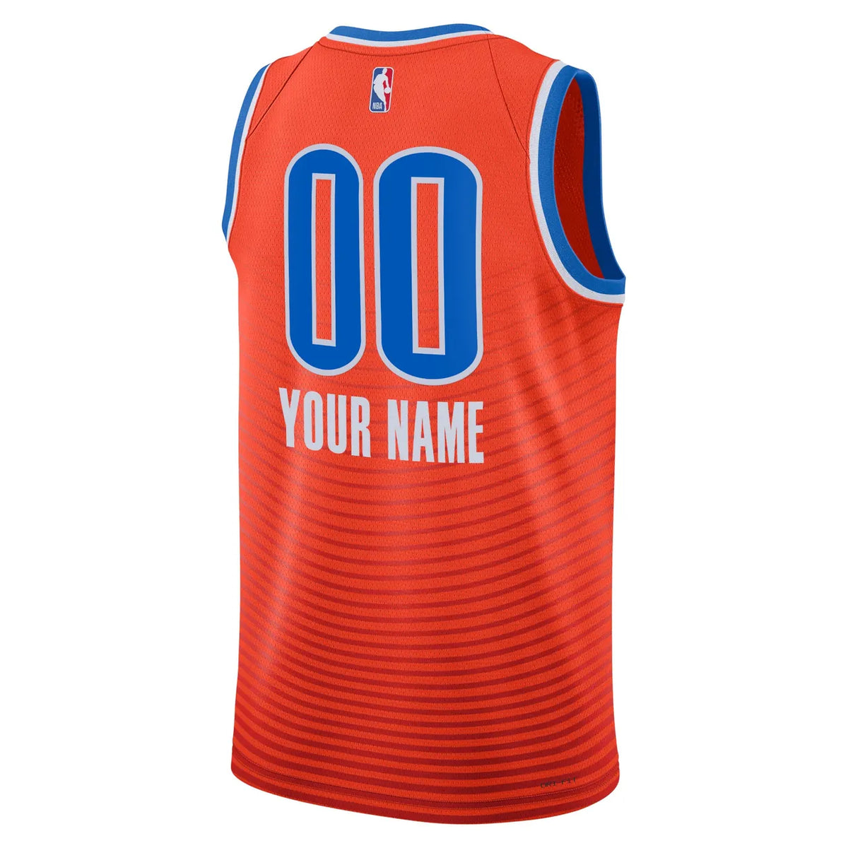 custom Jordan OKC Thunder Orange Jersey - Hình 2