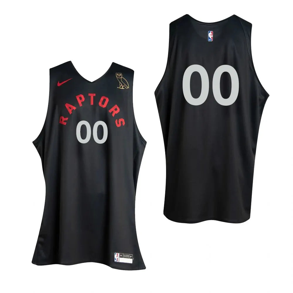 nike custom Raptors OVO Black Jersey