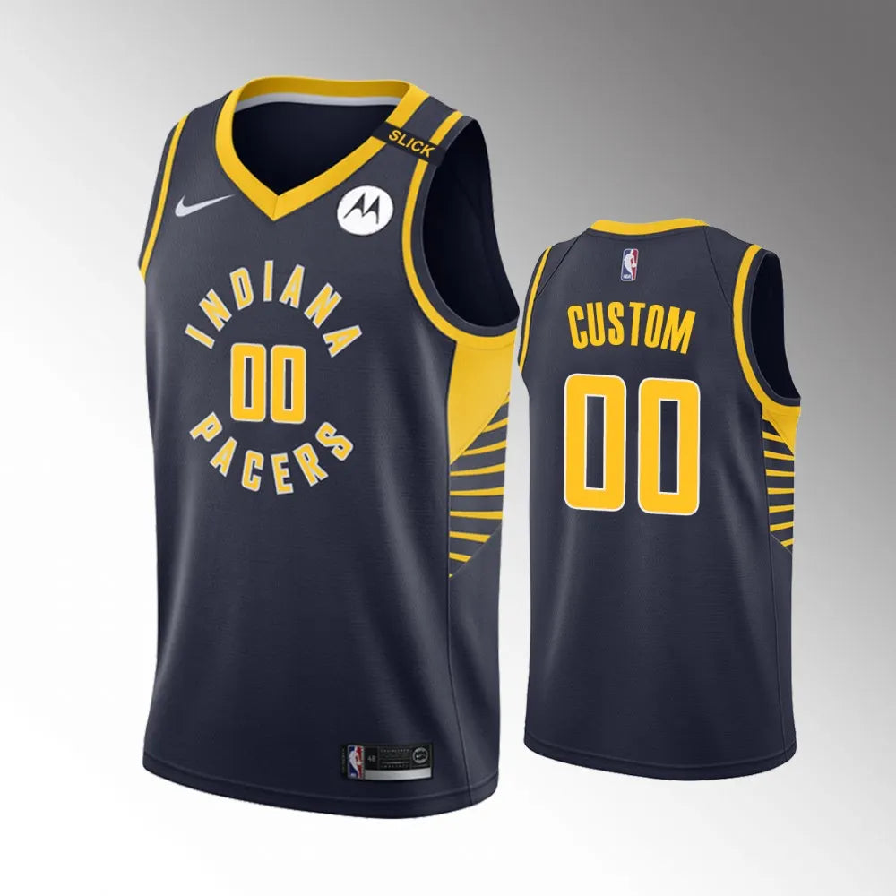 Pacers Navy Custom Jersey nike