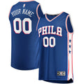 custom Fanatics 76ers Blue Jersey