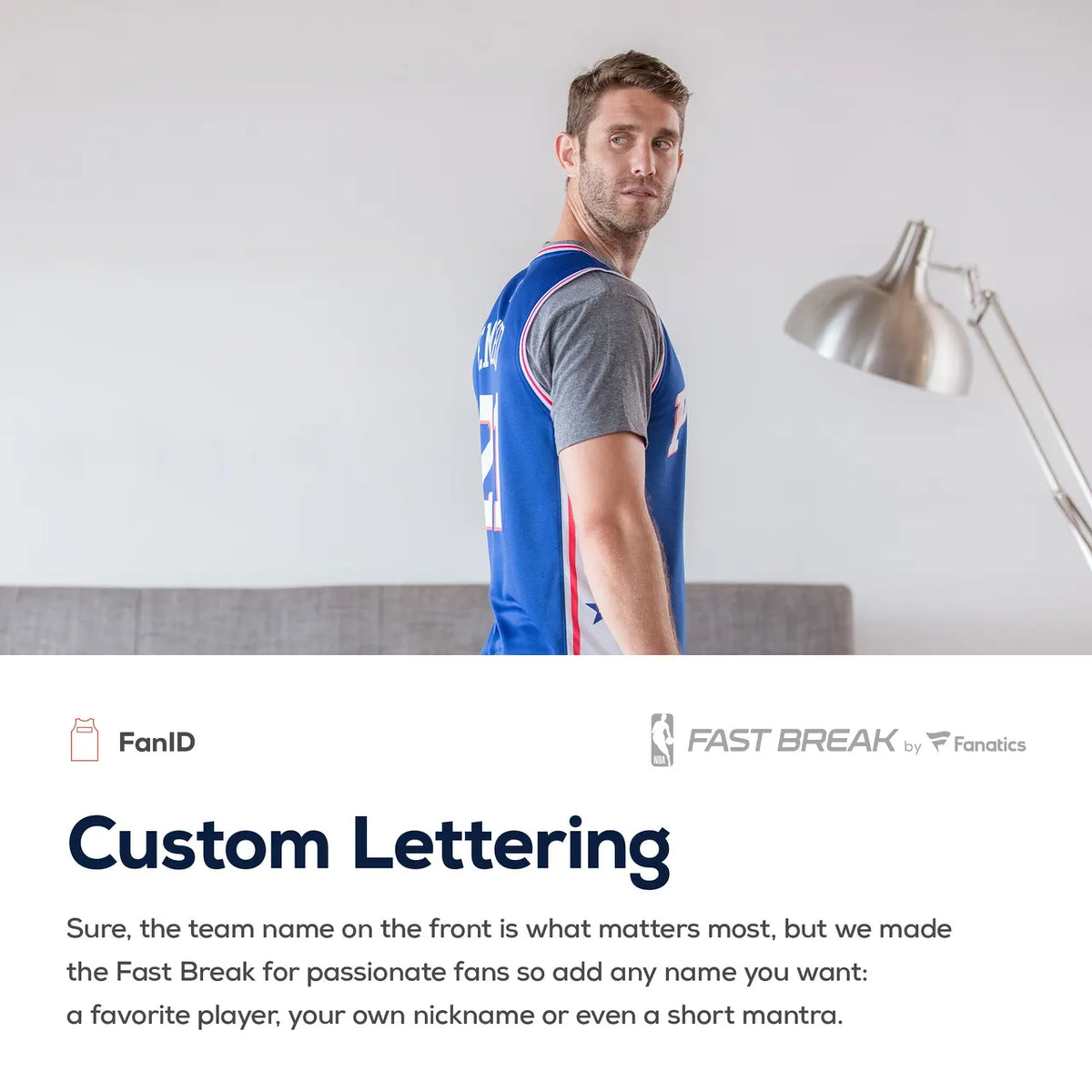 fanatics 76ers White Custom Jersey - Hình 7