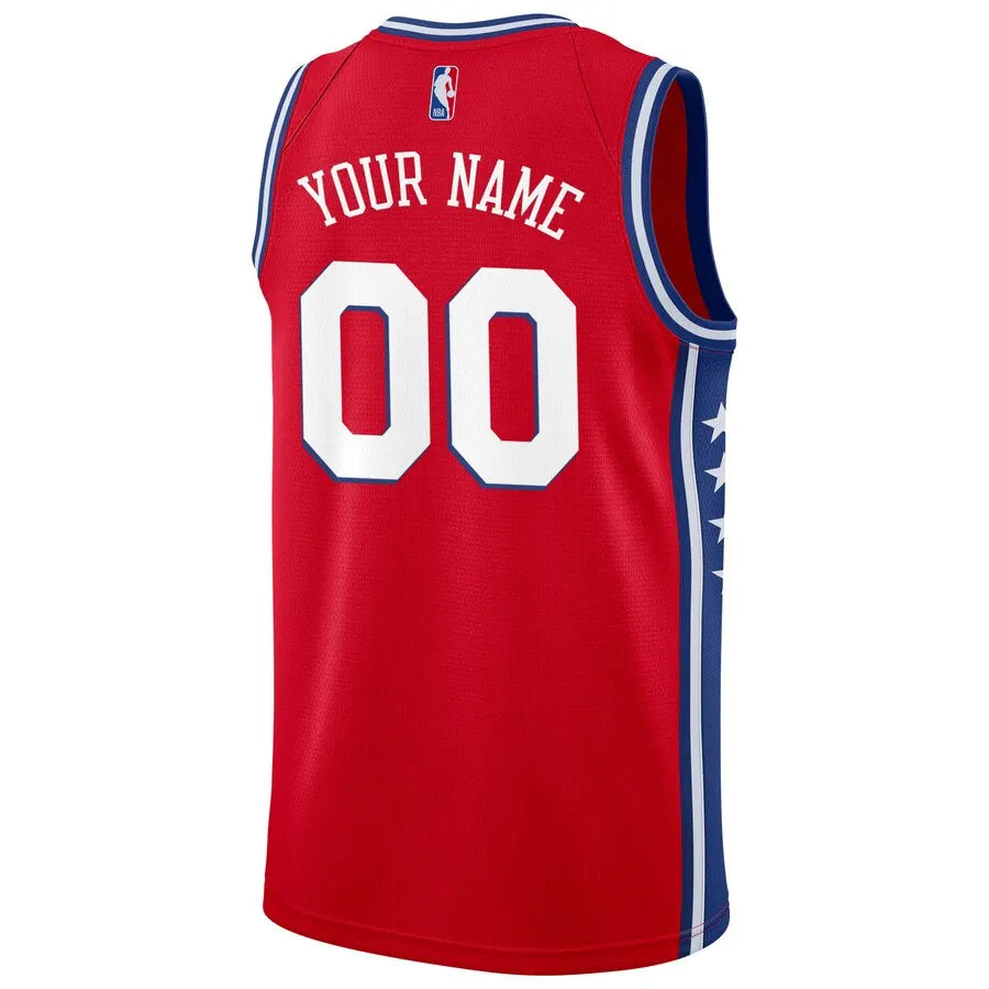 76ers Red Custom Jersey nike - Hình 3