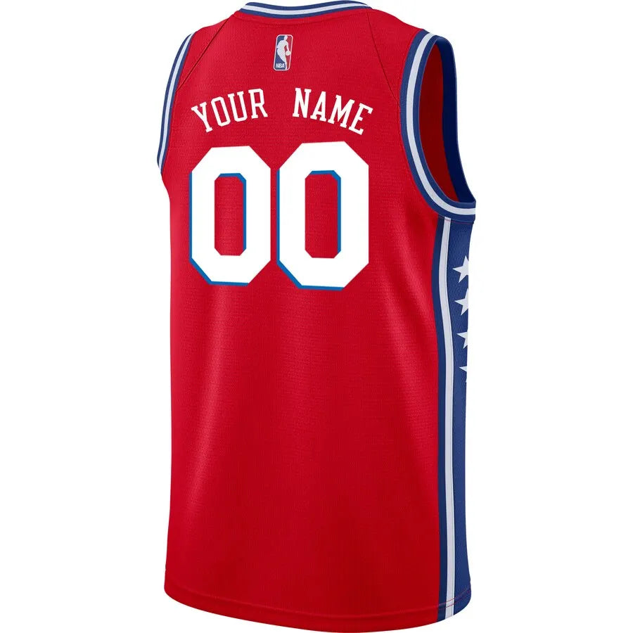 Sixers Custom Red Jersey - Hình 3